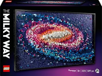 LEGO Art Milky Way Galaxy 31212 - Collectible Creative Painting Model Production Set for Adults (3091 Pieces)