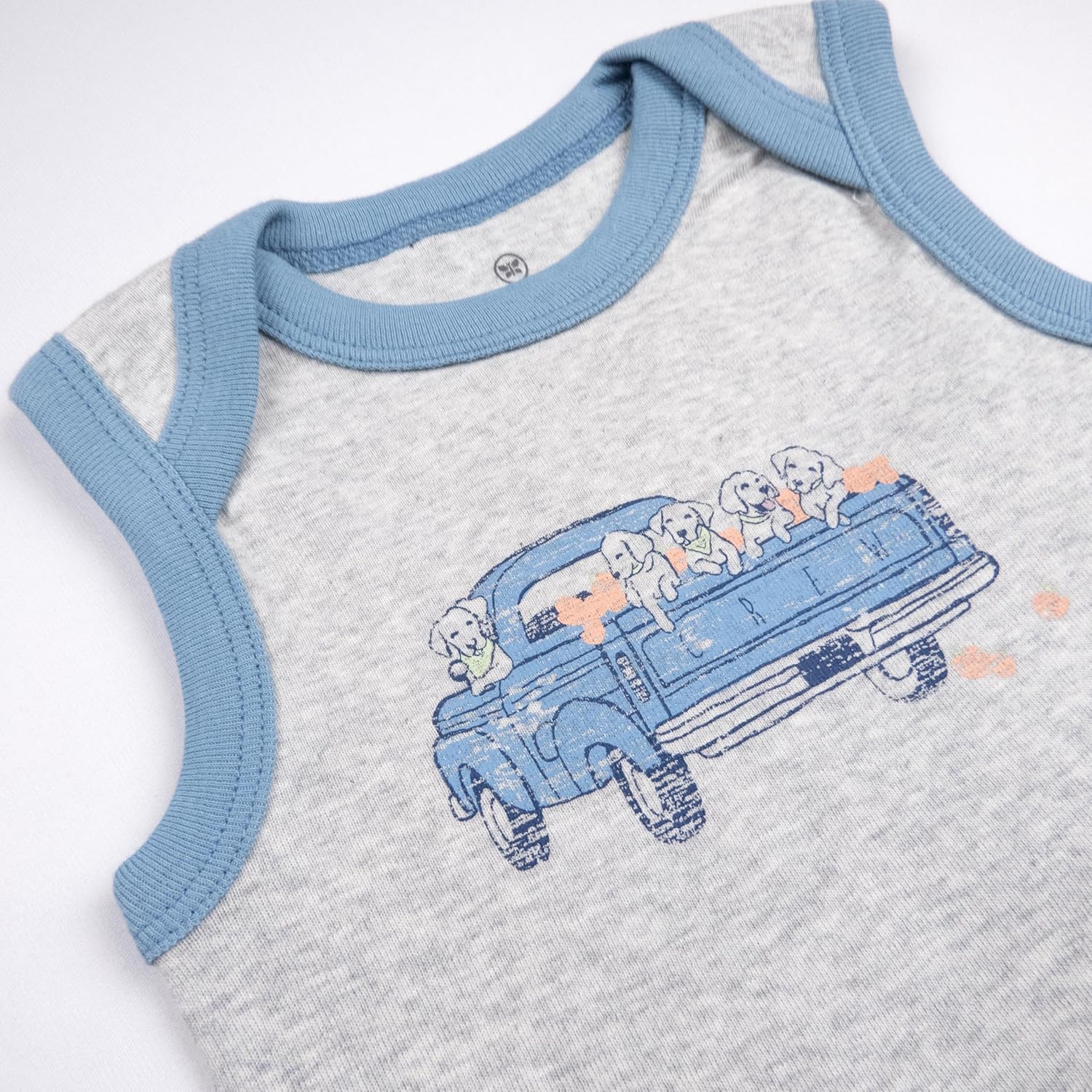 HonestBaby baby-boys Multipack 100% Organic Cotton Sleeveless Romper - Image 3