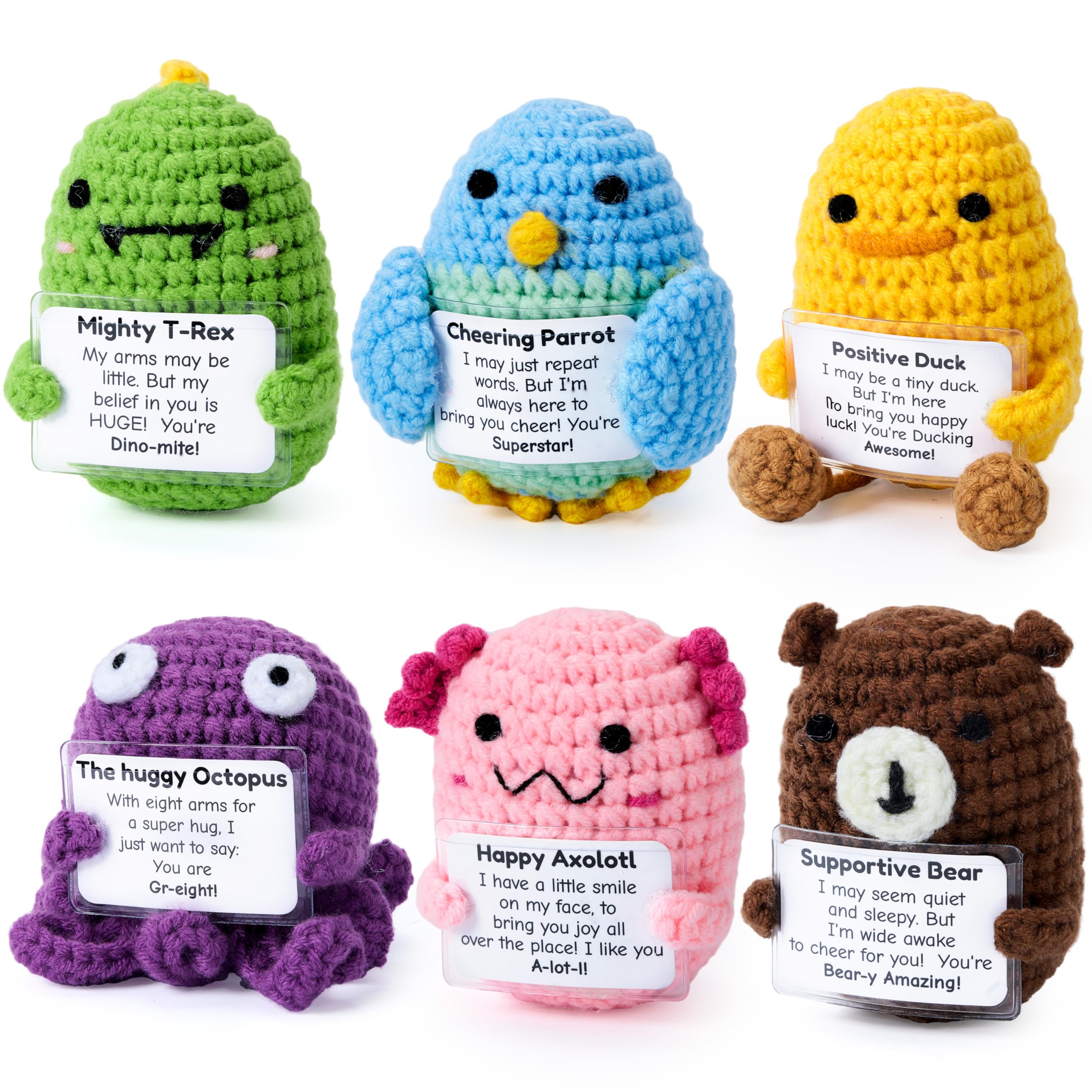 31% Off JOYIN 6 Pcs Crochet Positive Animals with Messages