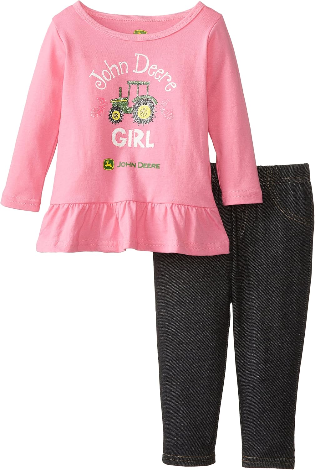 John Deere Baby Girls' Jd Girl Tunic Set, Pink, 18 Months
