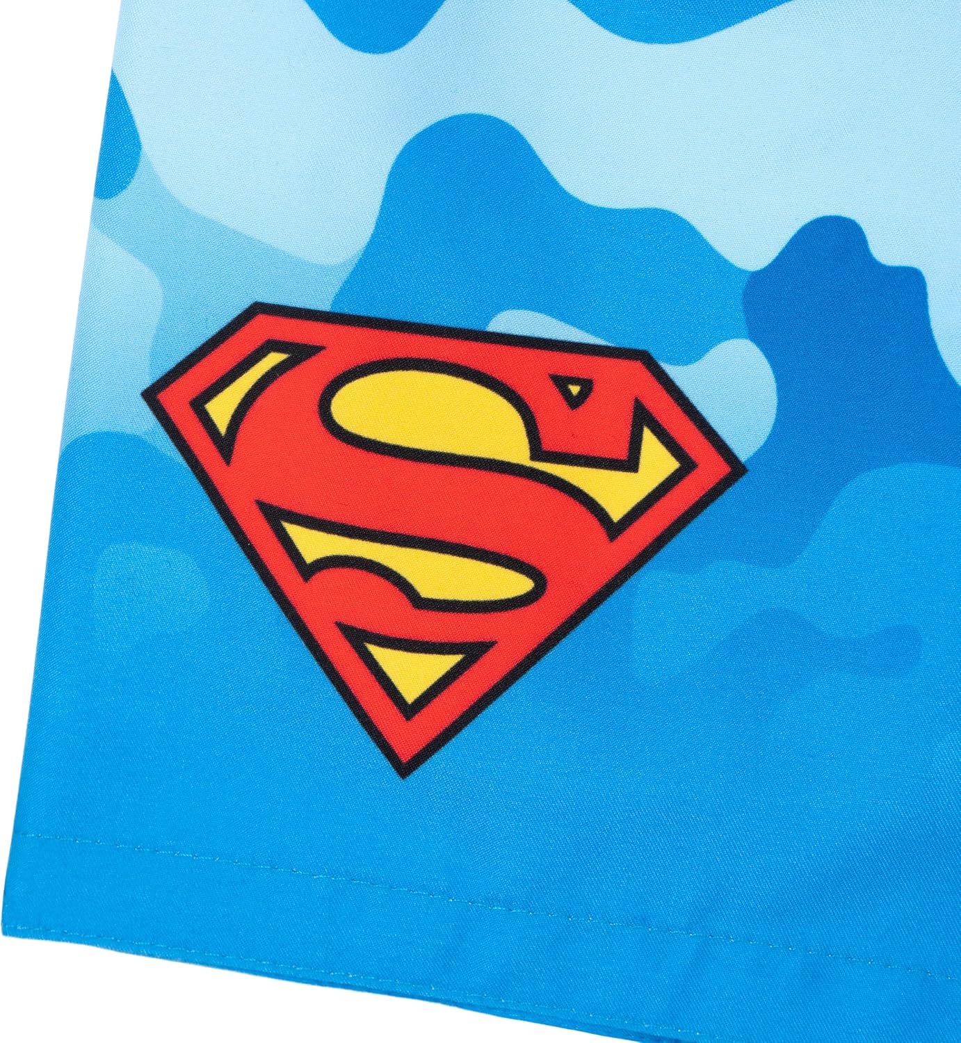 DC Comics Cosplay Rash Guard, Swim Trunks & Detachable Cape UPF 50+ 3 Piece Set Toddler to Little Kid Sizes (2T - 7-8) - Image 7