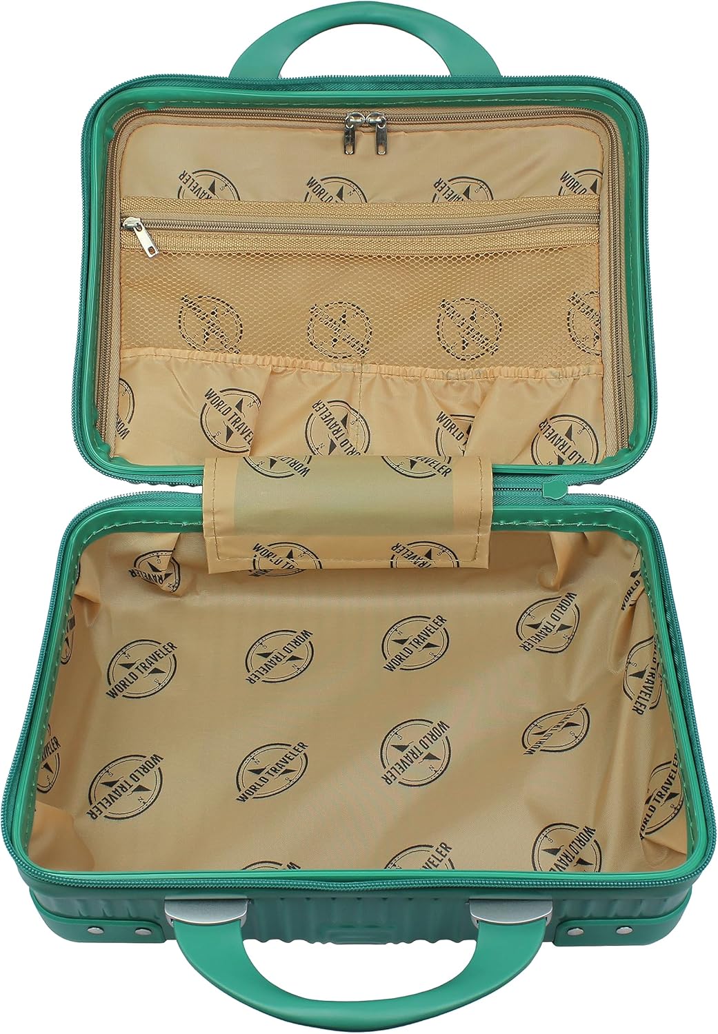 World Traveler Highways 2-Piece Hardside Carry-On Spinner Luggage Set - Green