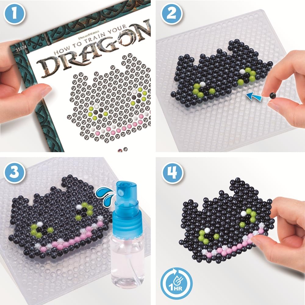 Aquabeads How to Train Your Dragon Craft Kit - Arts & Crafts Bead Activity Toy 35124, Multicolour, Small - Image 4