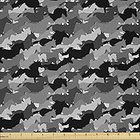 Vista 135 de Lunarable Tela suculenta de The Yard, flores en acuarela estilo pintura coloridas flores de primavera tema de jardinería, tela de microfibra