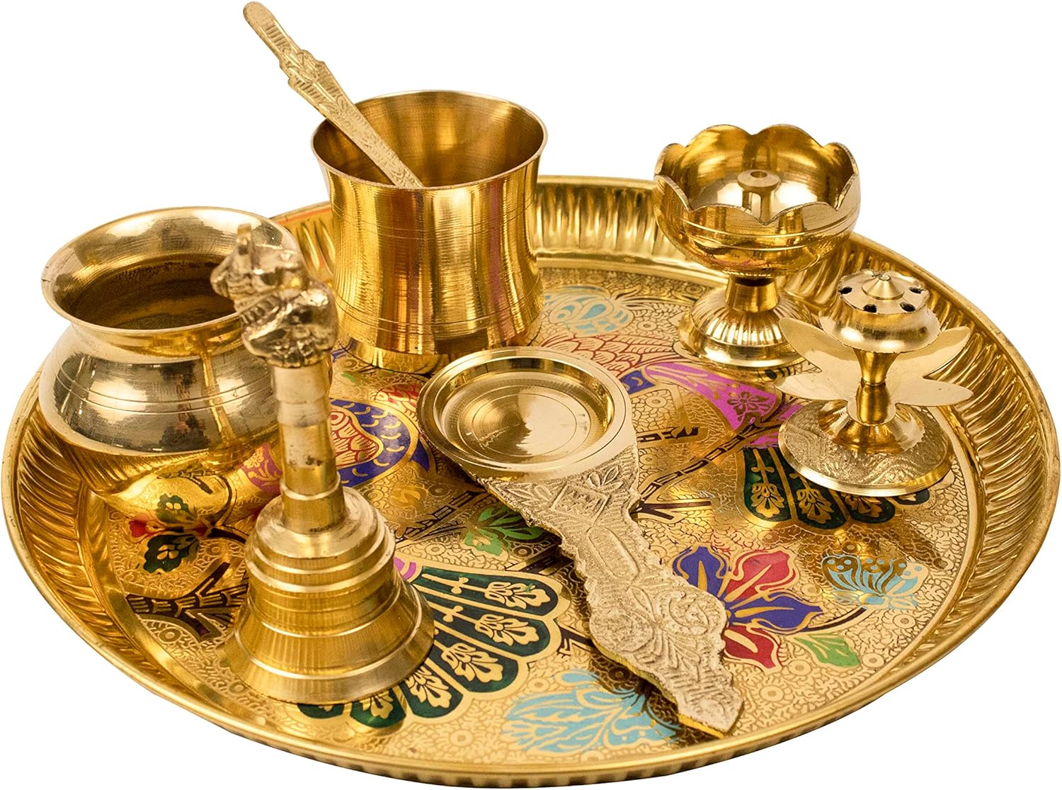 Swastik Christmas Plates Aluminium Gold Color