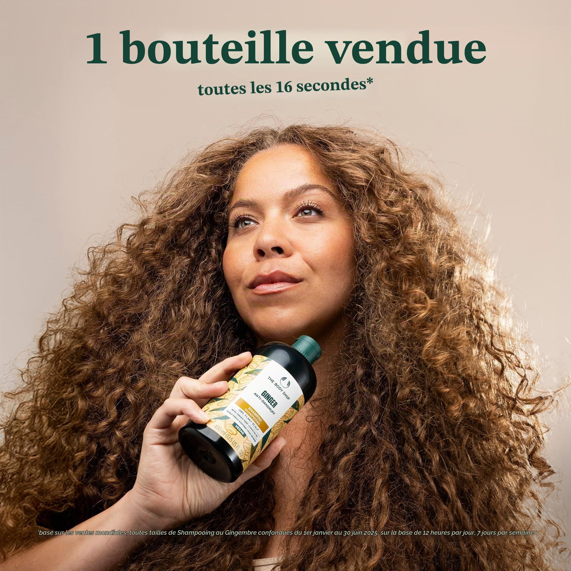 The Body Shop Après-shampoing au gingembre pour cheveux fins et faibles, avec protéines de soie, réduit la friction lors du brossage, végétalien, 400 ml