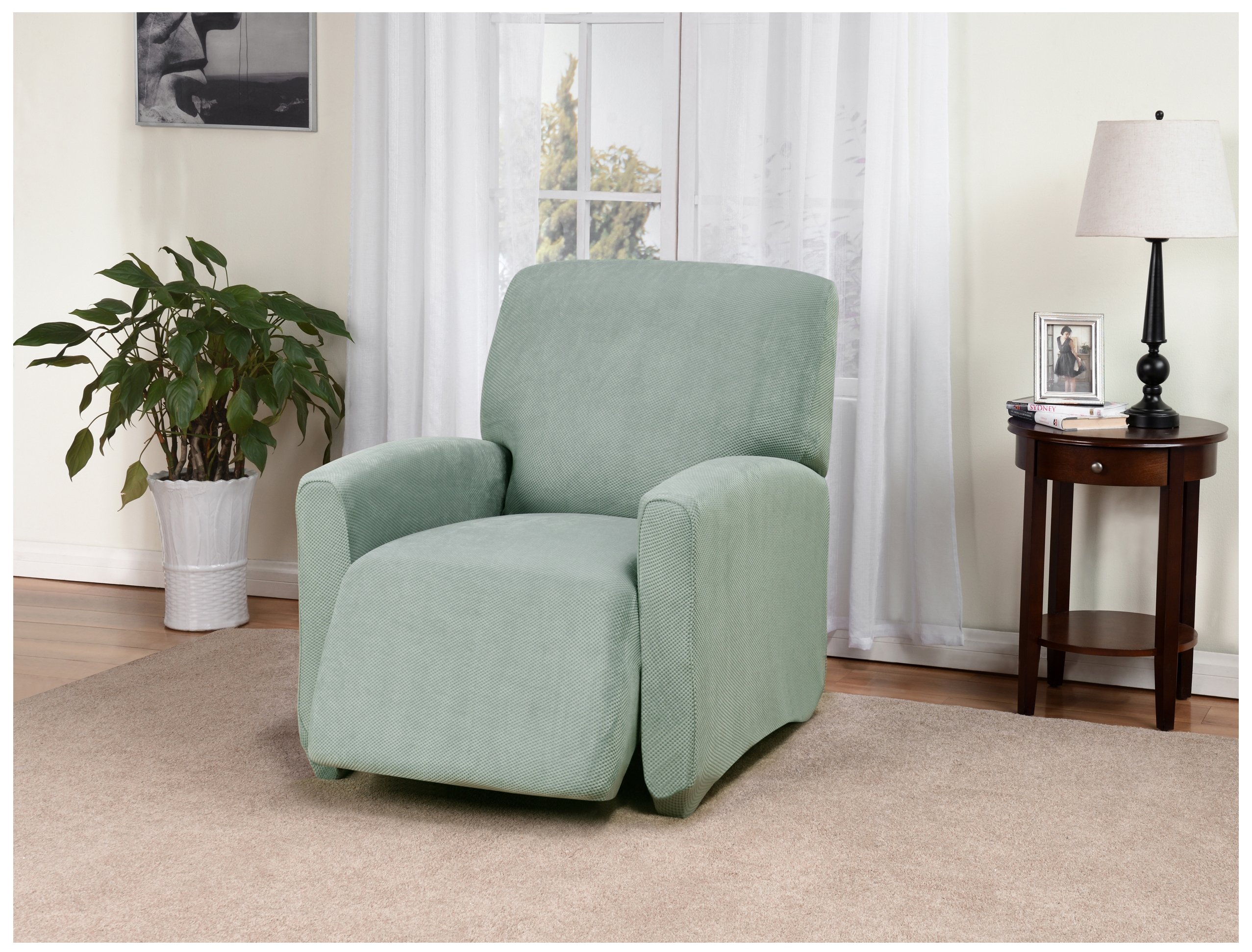 LGRECL-SE Kathy Ireland - Funda para sillón reclinable, tamaño grande, color Seaglass 2