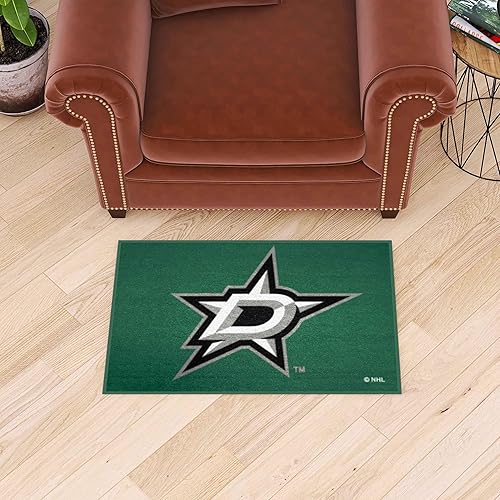 Miniatura 2 de FANMATS 10634 Dallas Stars Starter Mat Accent Rug - 19 pulgadas x 30 pulgadas  Alfombra de decoración del hogar para fanáticos de los deportes