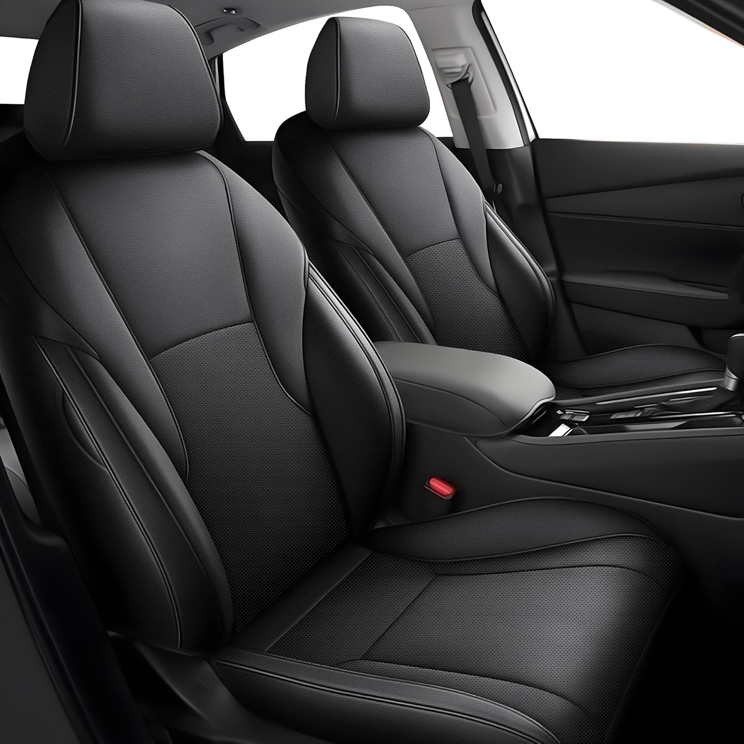 TTX LIGHTING Custom Fit Full Set Seat Covers for Honda Accord LX 2023 2024 2025: Compatible Airbag Car Accord Seat Protector Faux Leather Black Black 2023-2025 Accord LX Full Set