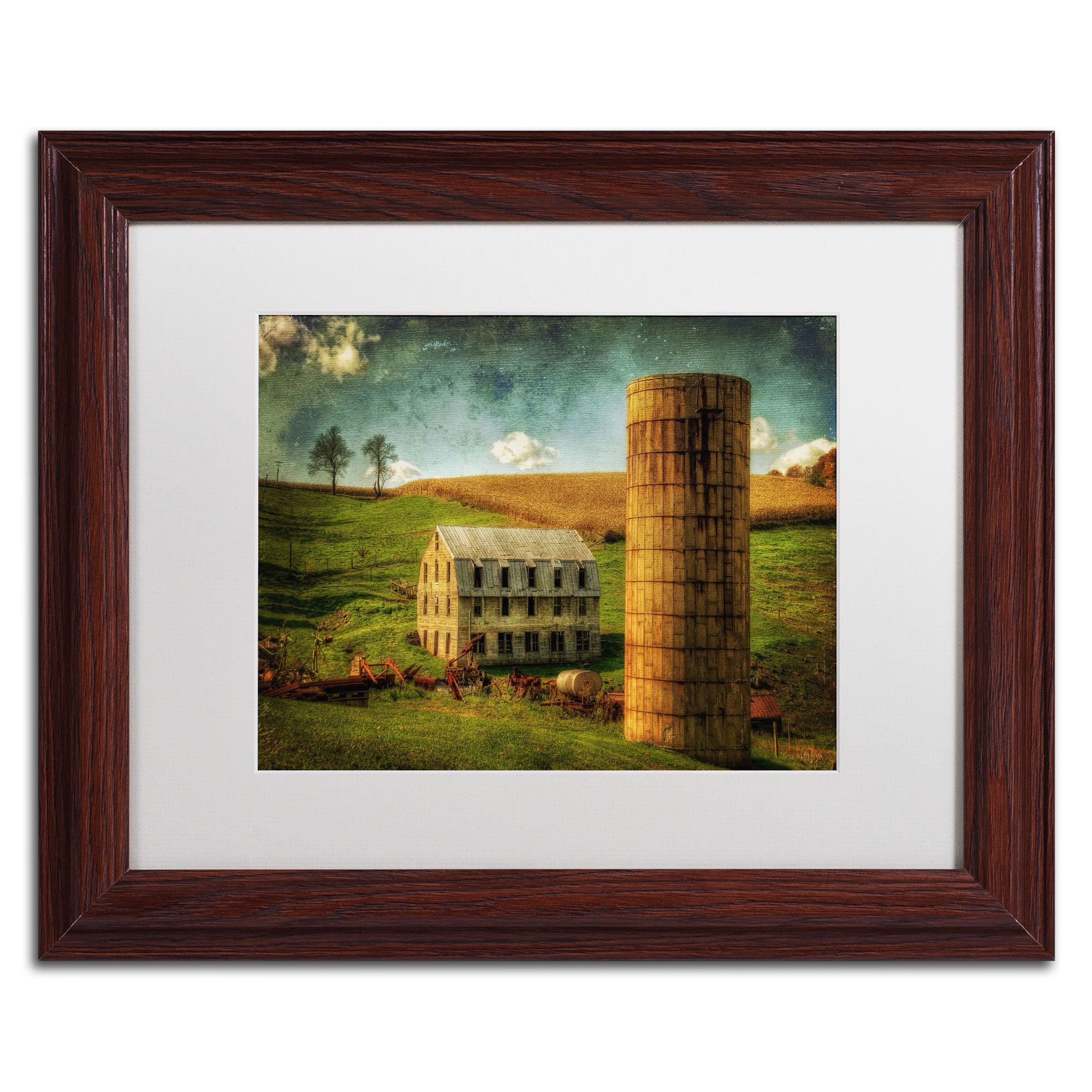 His Pride and Joy Artwork by Lois Bryan, 11 by 14-Inch, White Matte with Wood Frame