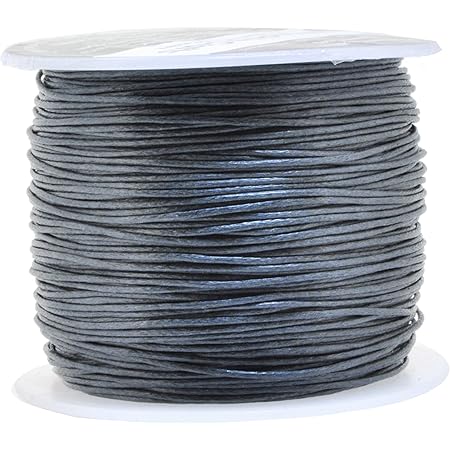 PH PandaHall 1 rol gewaxt polyester koorden, waxtouw, rond, zwart, voor het maken van sieraden, 0,5 mm, ca. 106 m