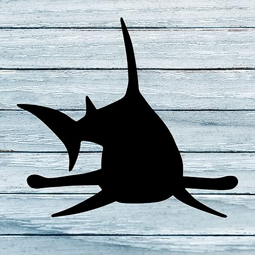 Adhesivo de pared de tiburón – Aleta náutica marina marina océano ballena blanco calcomanía de vinilo – Vaso portátil botella de cocina ventana de