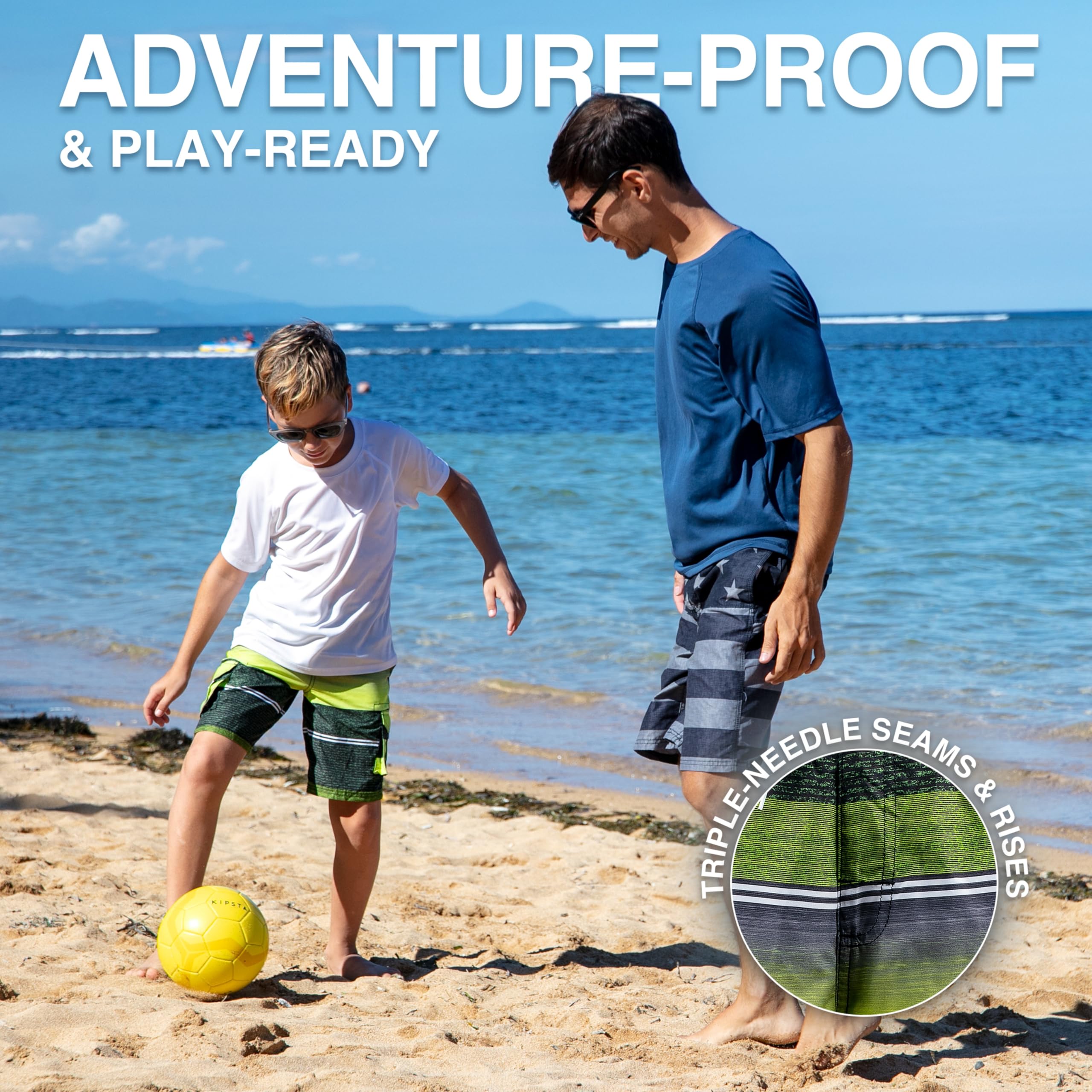 Kanu Surf Boys' Yolo Quick Dry Beach Swim Trunk