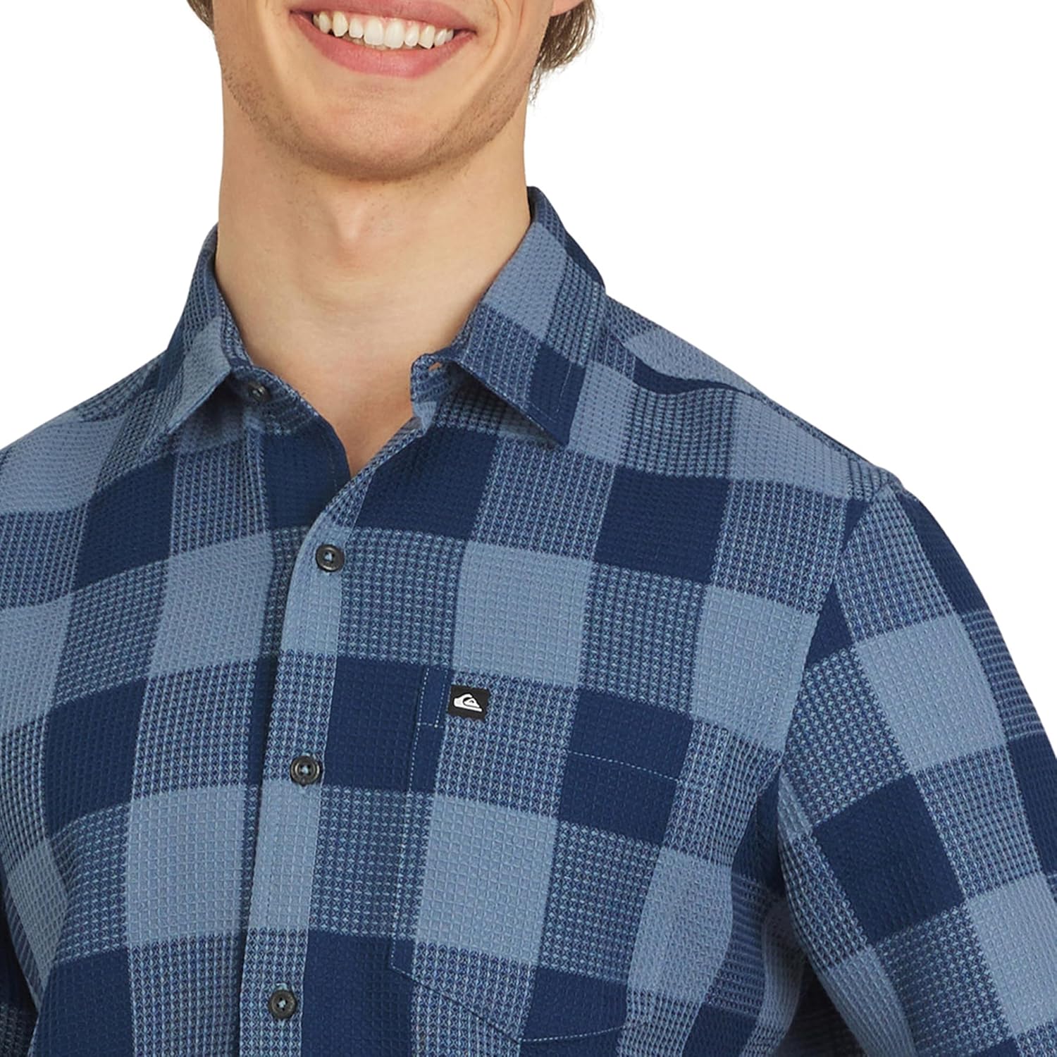 Quiksilver Men's Regular Fit Premium Cotton Short Sleeve Button Up Waffle Woven Shirt - Image 2