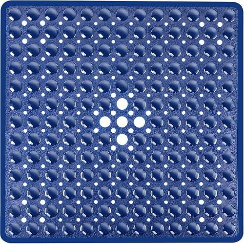 Miniatura 45 de Tapete extralargo para bañera antideslizante, azul marino claro suave para bañera de 40 x 16 pulgadas tamaño completo, tapetes largos para piso de
