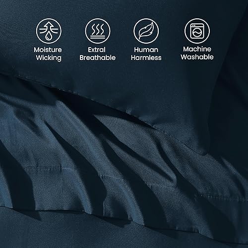 Miniatura 4 de Sleep Zone - Juego de sábanas suaves y frescas de 4 piezas sábana bajera, encimera y fundas de almohada,no se arrugan ni decoloran, bolsillo