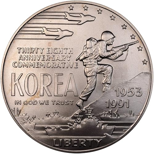1991 D Korean War Memorial BU Silver Dollar $1 US Mint Brilliant Uncirculated