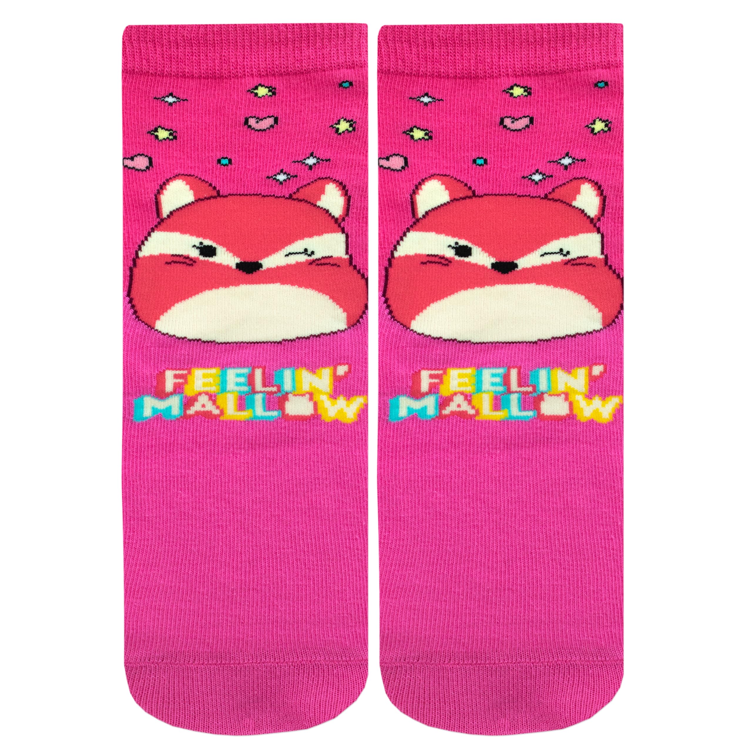 Squishmallows Socks | 3-pak Dziecięcych Skarpetek z Bawełny | Skarpetki Squish Squad dla Dziewcząt, 3 Sztuki