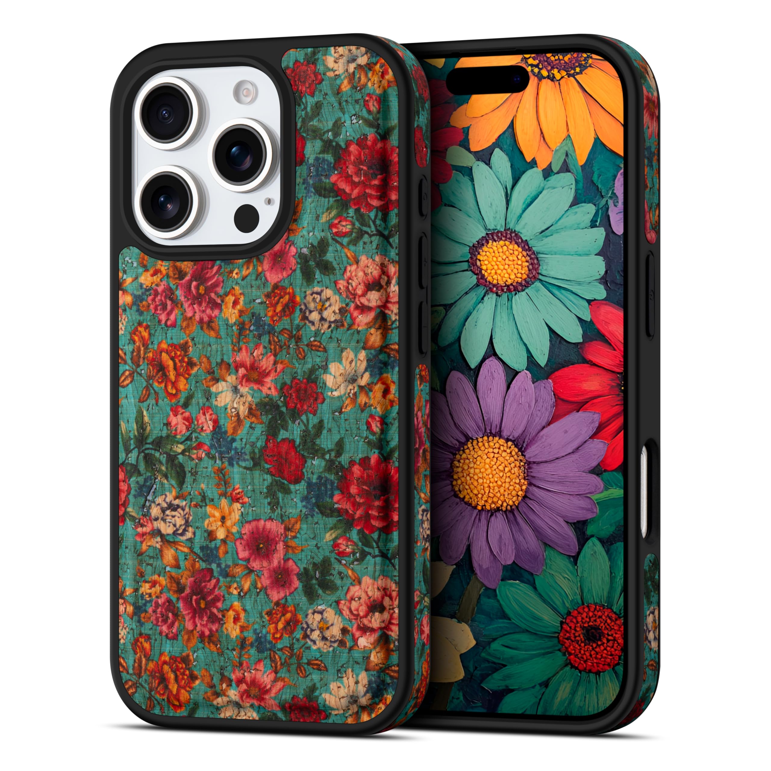 Custodia In Vera Pelle Conciata Al Vegetale Per IPhone 16 Pro 6,3'' - Compatibile MagSafe, Pulsanti Metallo (MAOGOAM) - 2