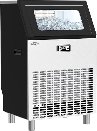 KoolMore - CIM198 Undercounter Ice Maker Machine, Commercial and Residential, Produces 198 lbs. of Cubes in 24 Hrs, Energy Efficient for Bar, Cafe, Restaurant or Event Use, Black