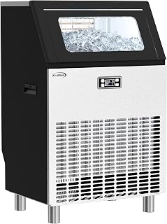 KoolMore - CIM266 Undercounter Ice Maker Machine, Commercial and Residential, Produces 265 lbs. of Cubes in 24 Hrs, Energy Efficient for Bar, Cafe, Restaurant or Event Use, Black
