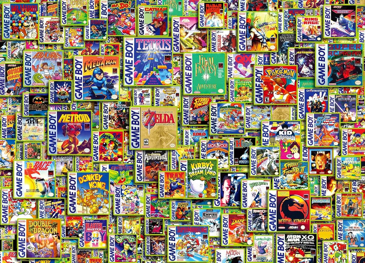 Handheld Haven Retro Games 1000-Piece Jigsaw Puzzle for Adults | Interactive Brain Teaser, Indoor Activities