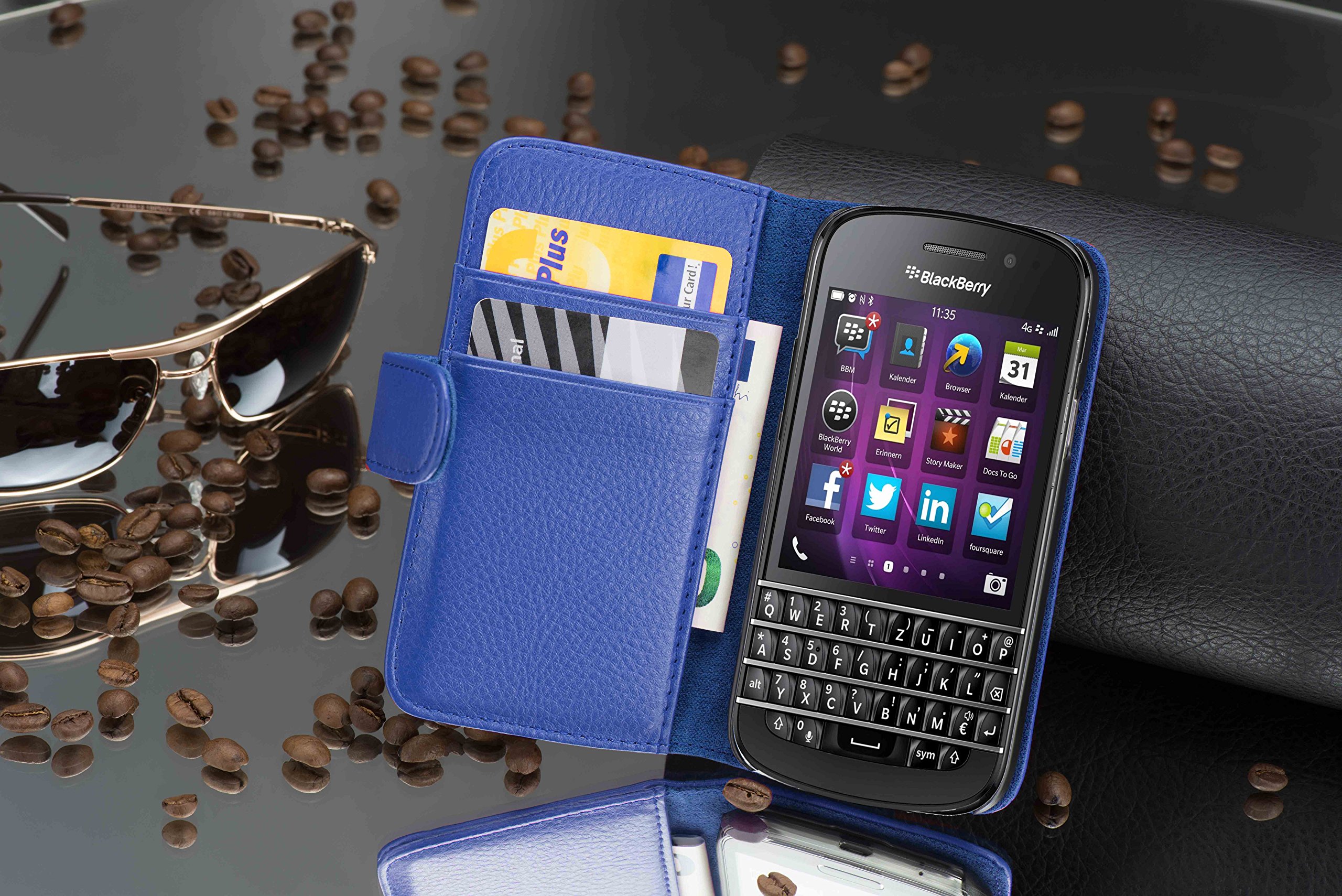 Cadorabo Custodia Libro per Blackberry Z10 in GRIGIO CHIARO