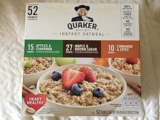 Quaker Oats Instant Oatmeal, Variety Pack, 52-count