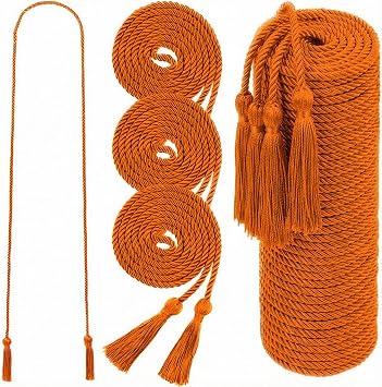 TFTAFAN 36 pcs Graduation Honor Cords Bulk 68" Grad Braided Honor Cord with Tassel for Commencement, Academic Achievements, School Ceremonies and Student Organizations Orange