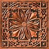 LA MAISON CEILINGS R124 Lucass Shield Foam Glue-up Ceiling Tile 21.6 sq. ft.Case, Pack of 8, Antique Copper