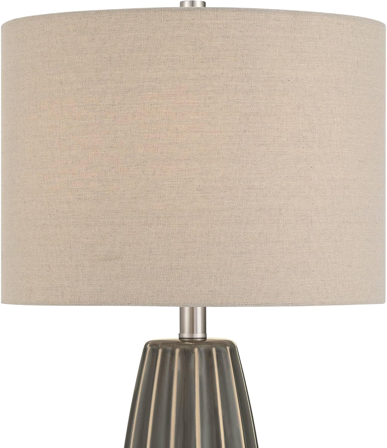 360 Lighting Olsen 26 1/2" High Charcoal Gray Stripe Ceramic Table Lamp