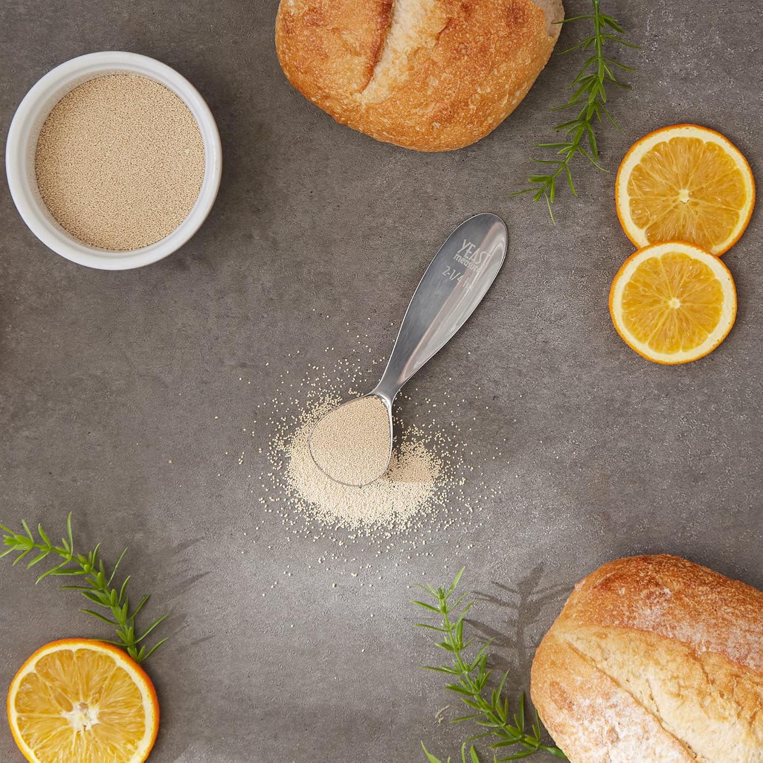 RSVP International Endurance Kitchen Collection Measuring Tools, Dishwasher Safe, Yeast, 2.25-Teaspoons, Stainless Steel