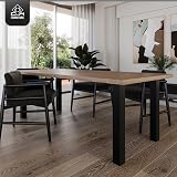 4 unità Gambe per Tavolo Nero - Altezza 72 cm - Quadrata Profilo 80x80 mm - Tavolo Acciaio, Piedi per Tavolo da Pranzo, Tavolo Telaio Scrivania, Panca, Ufficio, Piedini per Mobili - 2