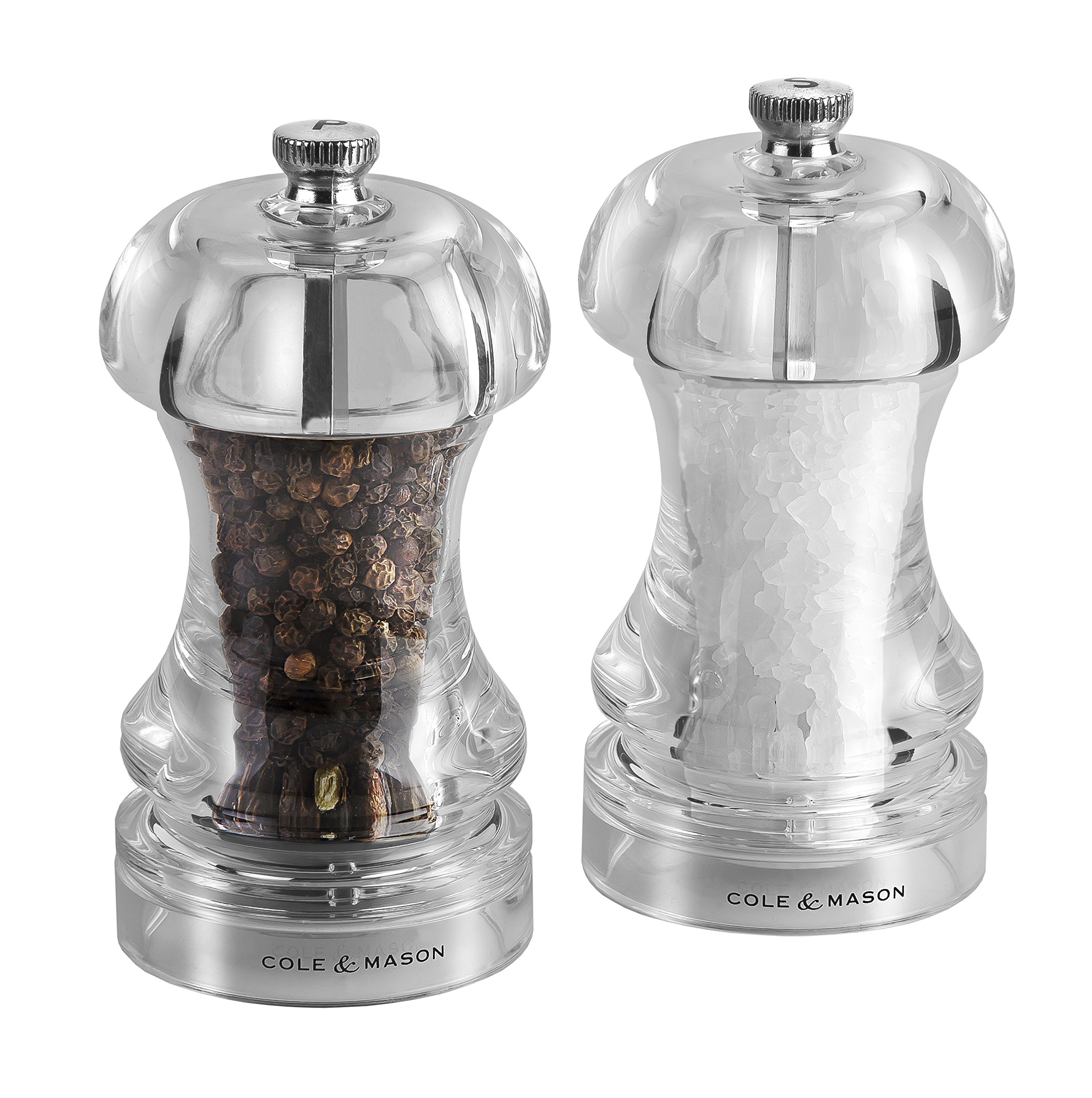 Cole & Mason Precision Capstan 145 Acrylic Salt Mill, Transparent