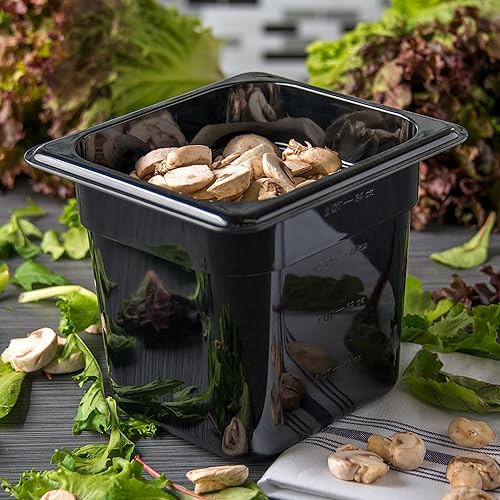 Miniatura 10 de Carlisle FoodService Products 3068307 Bandeja de plástico para alimentos, tamaño 16, 2.5 pulgadas de profundidad, transparente