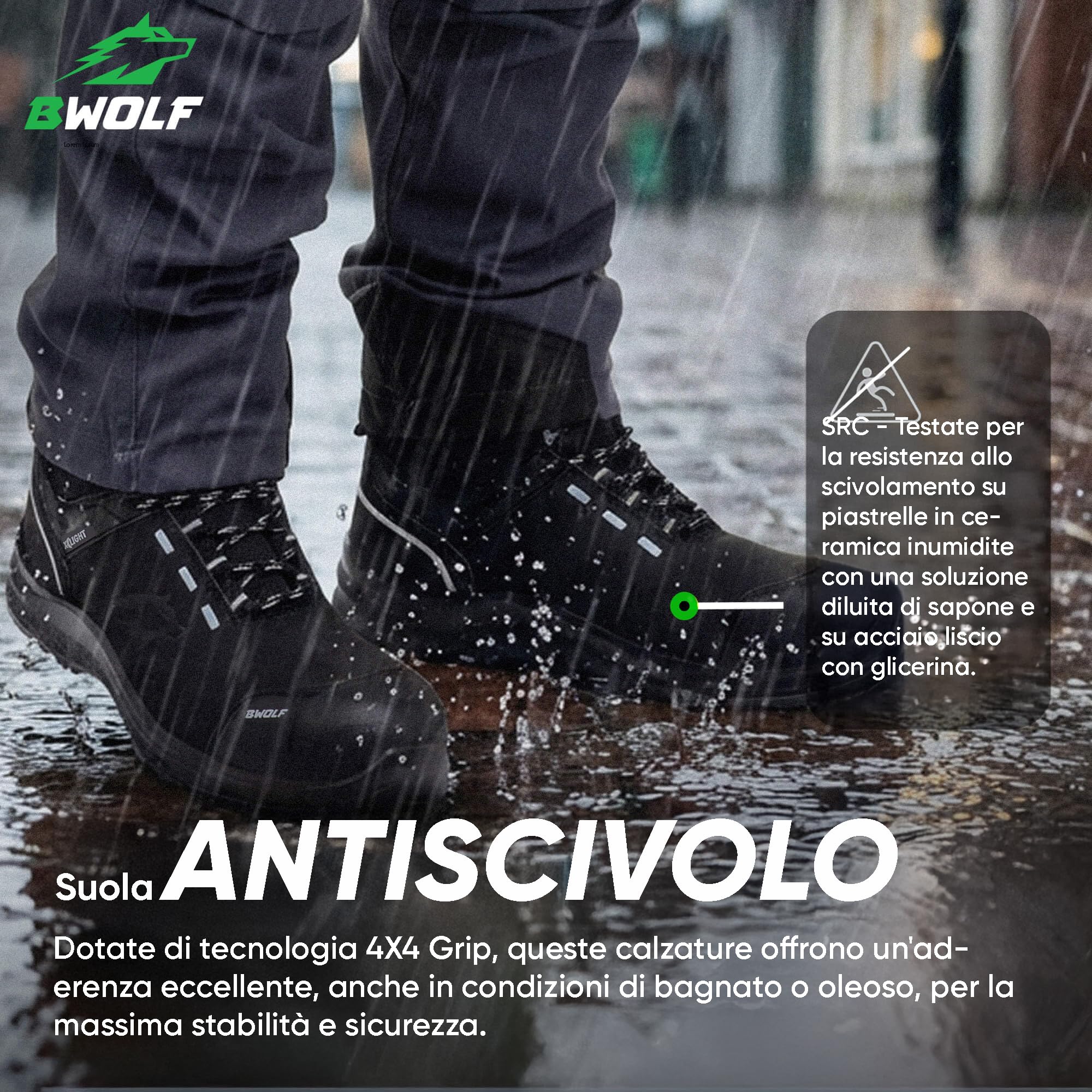 BWOLF Defender HIS3 Scarpe da Lavoro da Uomo S3 Scarpe Antinfortunistiche Uomo S3 in Pelle Nabuk Impermeabili, Resistenti all'olio