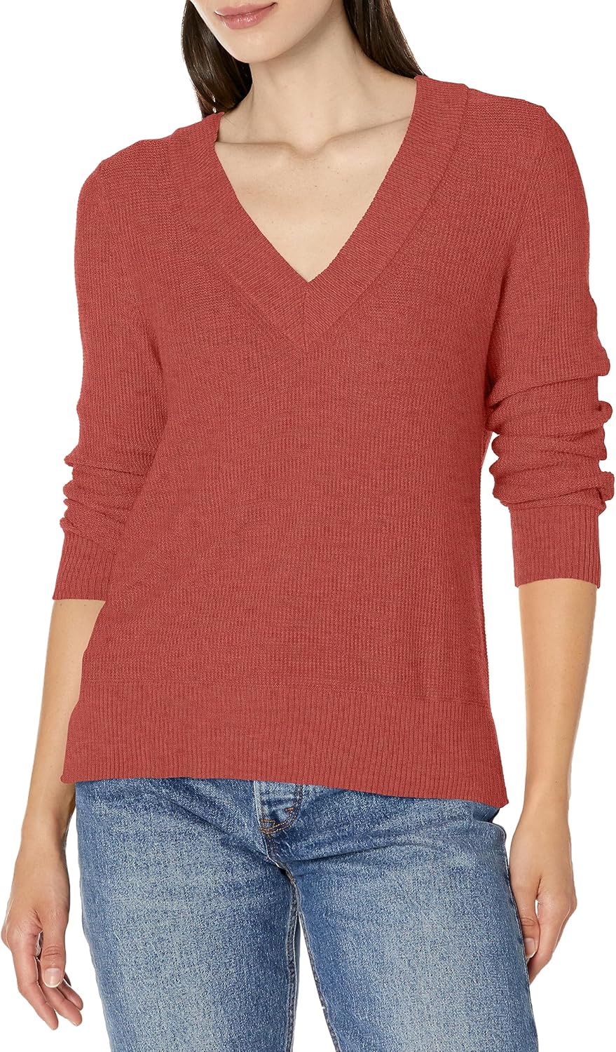 NIC+Zoe Women's Waffle Stitch V-Neck Sweater