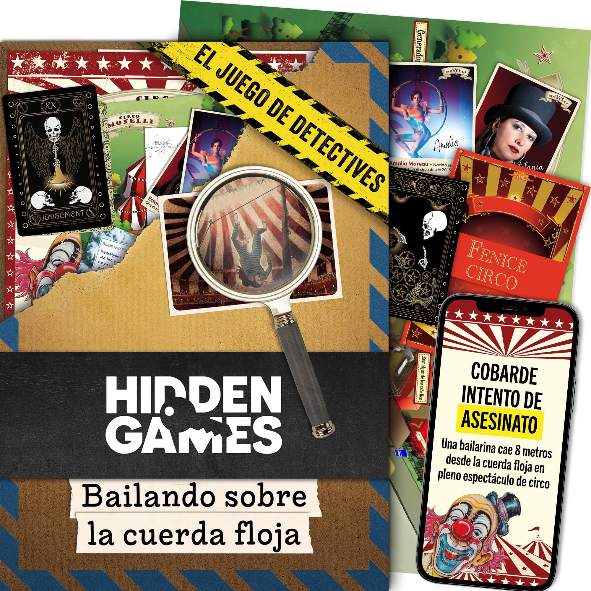 Hidden Games Escena del crimen - BAILANDO SOBRE LA CUERDA FLOJA - Espaol - Juego realista de escenas del crimen, emocionante juego de Detectives, juego Escape Room