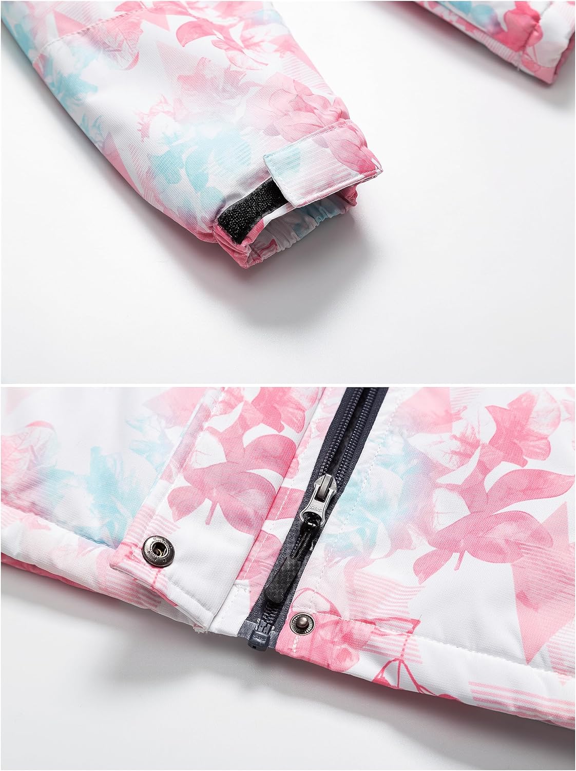 Pursky Women's Waterproof Ski Jacket Winter Snow Coats Fur Hooded Raincoat Parka - Image 6