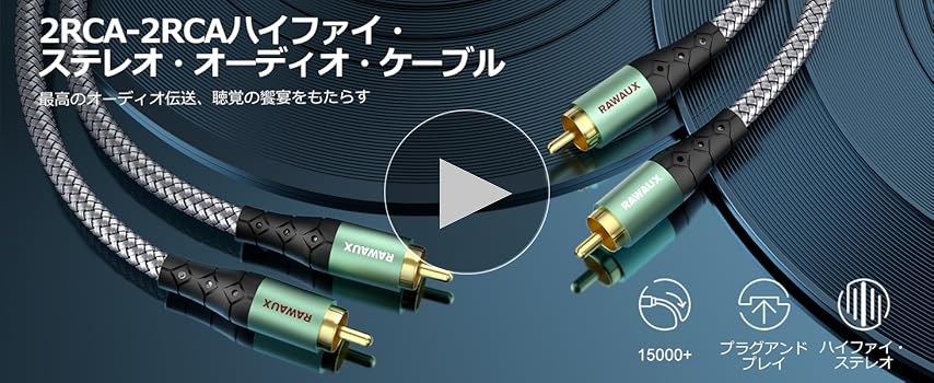 ISODA ケーブル RCA ホワイト2本 7102kWJ4b9L._UF350,350_QL50_.jpg