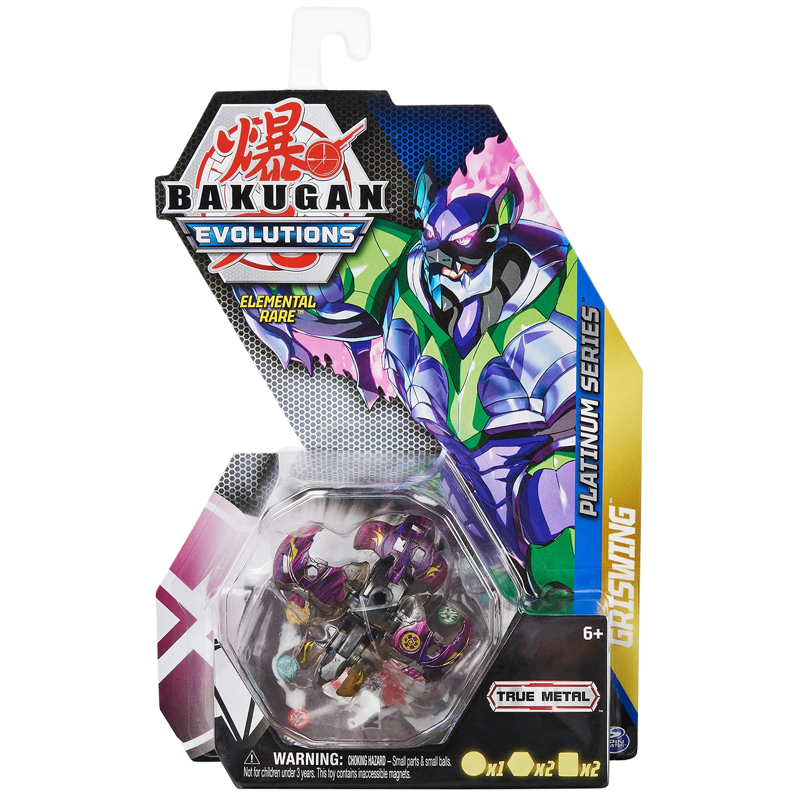 Bakugan Evoluzioni 2022 Platinum: Darkus Colossus In Metallo Pressofuso Con BakuCores E Carta Personaggio
