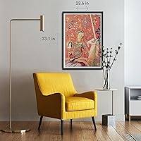 Vista 3 de Thea Gouverneur - Kit de punto de cruz contado - Señora y unicornio - Jobelan - 27 unidades - Kit de bordado para adultos - Hilos de bordado DMC