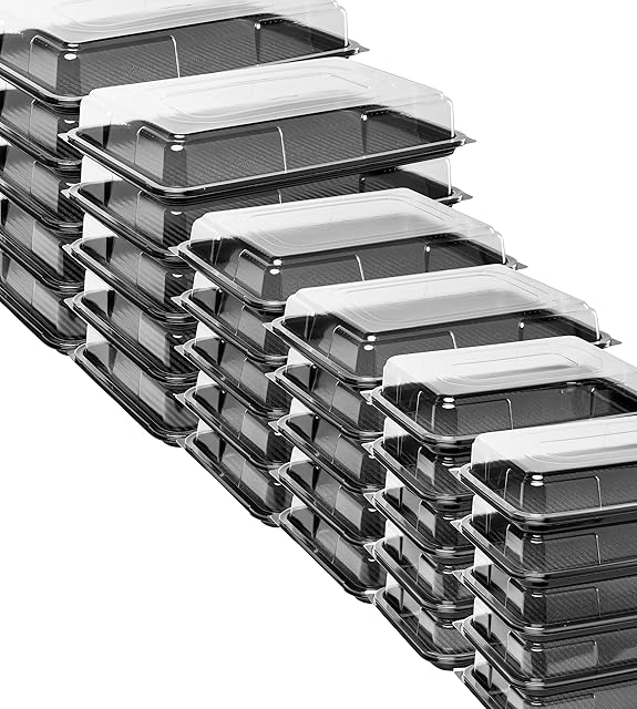 30 x Caterline Combi Sandwich Platters with Lids (10 Large,10 Medium,10 Small)