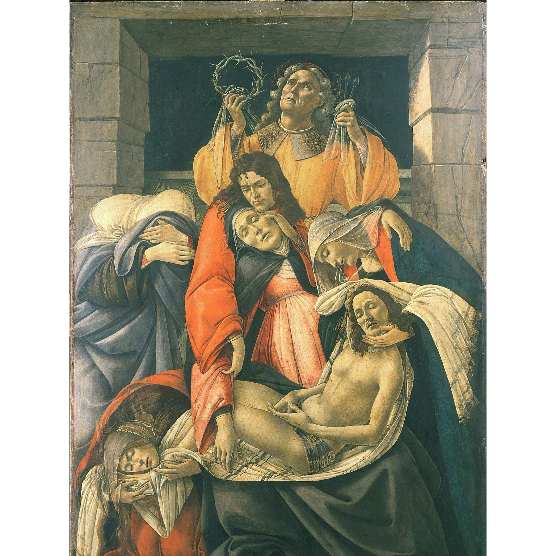Sandro Botticelli The Lamentation Over The Dead Christ Large Wall Art Print Canvas Premium Poster Mural