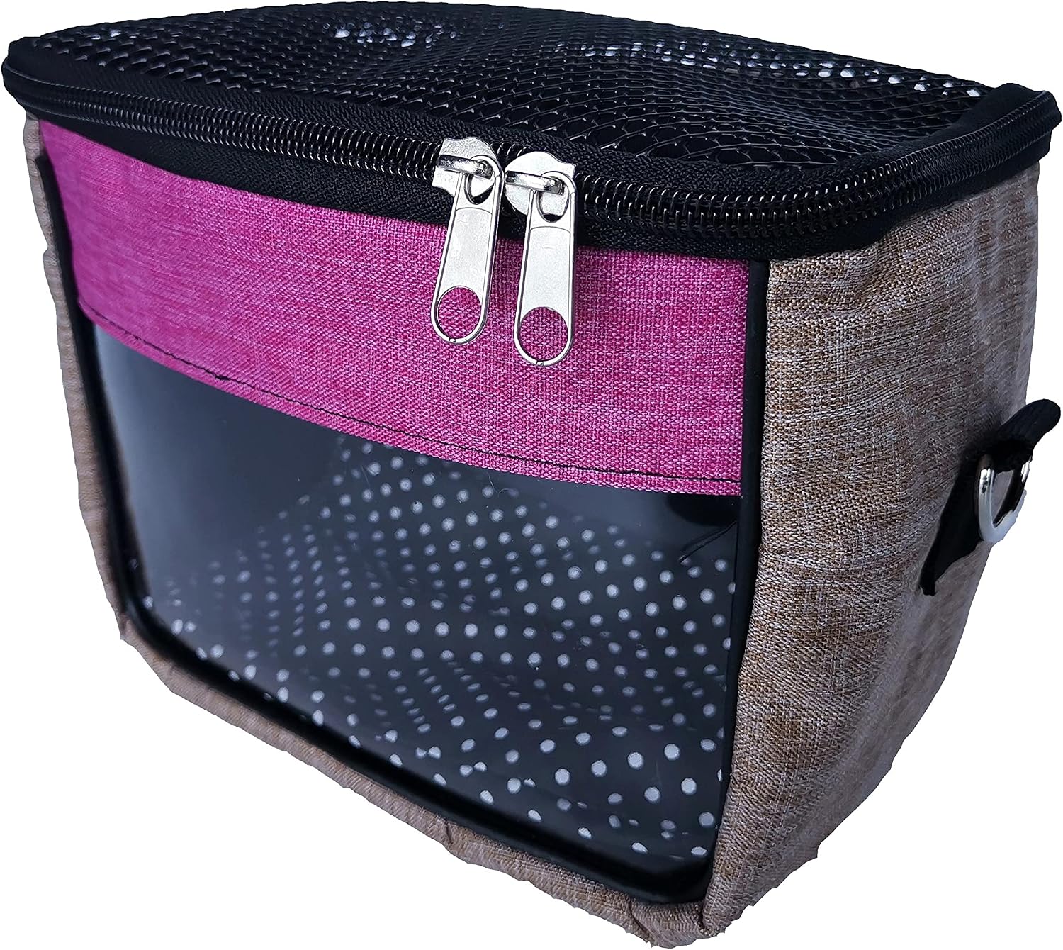 Small Animal Outgoing Carrier Breathable Travel Bag Durable Guinea Pig Pouch Purse Portable with Shoulder Strap for Hedgehog Squirrel Chinchilla Rat Sugar Glider Ferret (M, Pink)