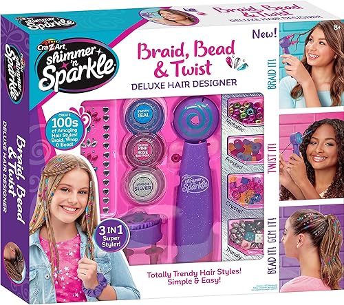 Miniatura 1 de Cra-Z-Art Shimmer 'n Sparkle Braid Bead and Twist Deluxe Hair Designer
