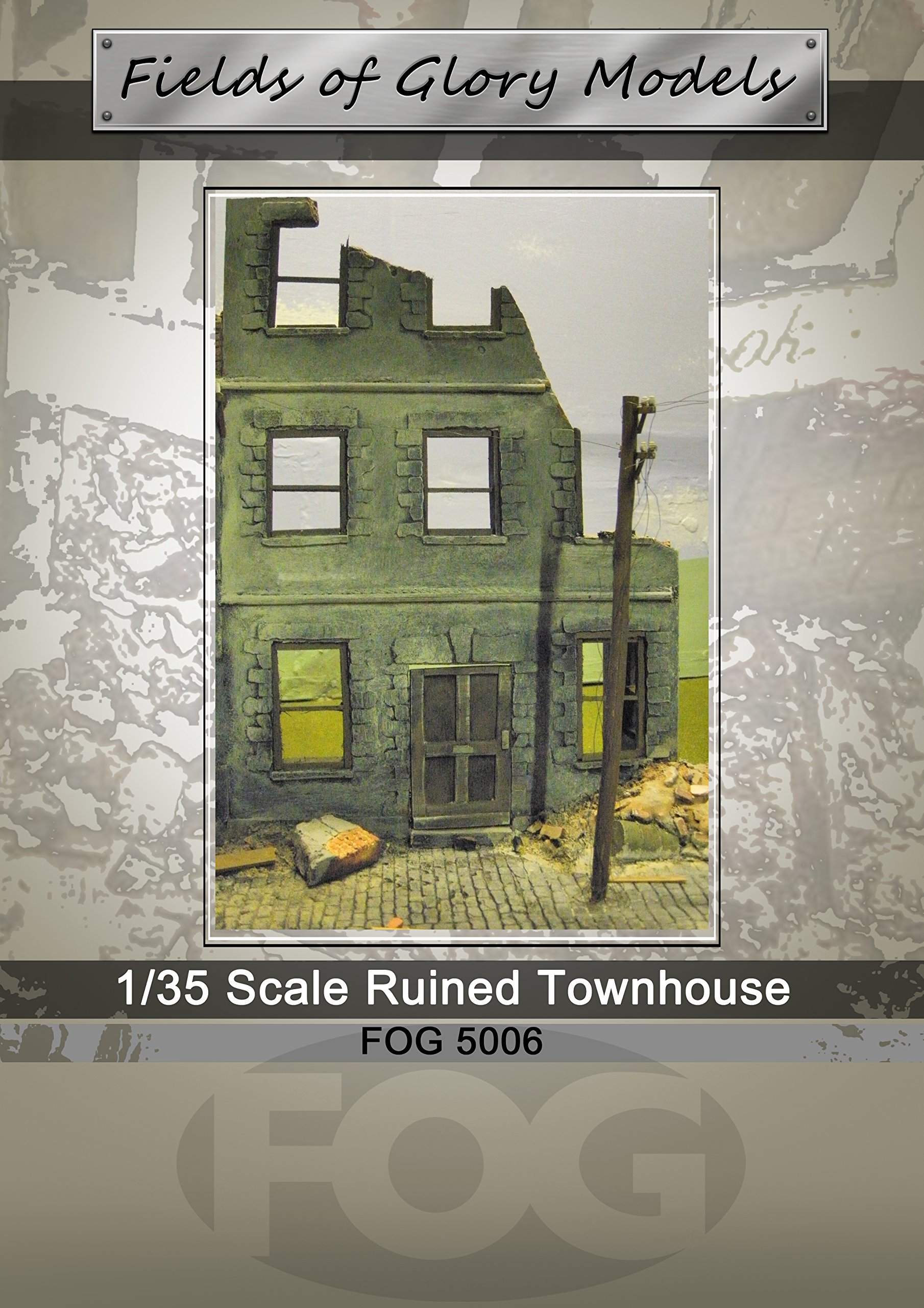 1/35 Scale ~ Ruined European Town House Diorama model kit