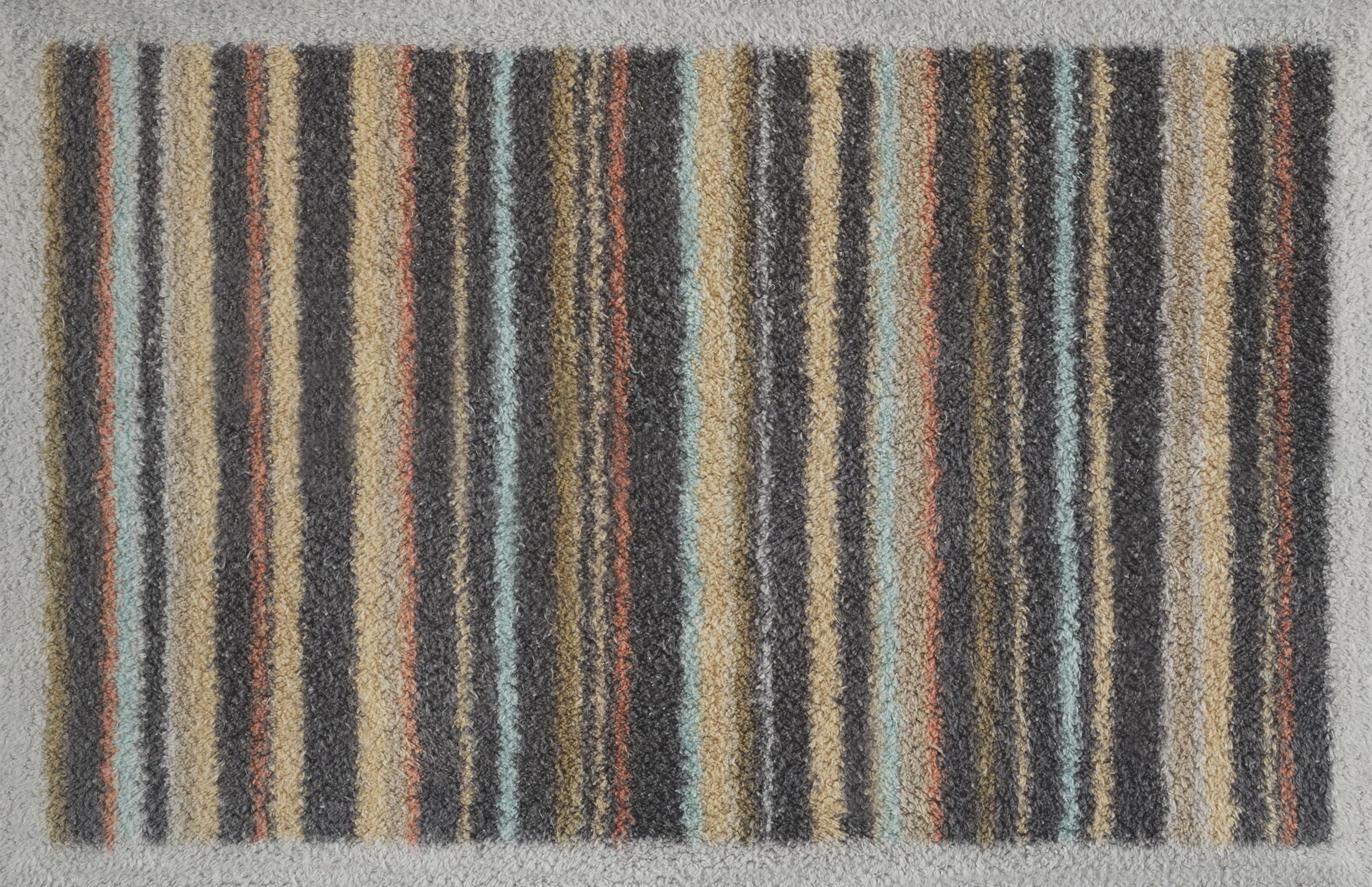 Turtle Mat Design Hawthorn Stripe 40 x 60 cm, intérieur et extérieur, lavable