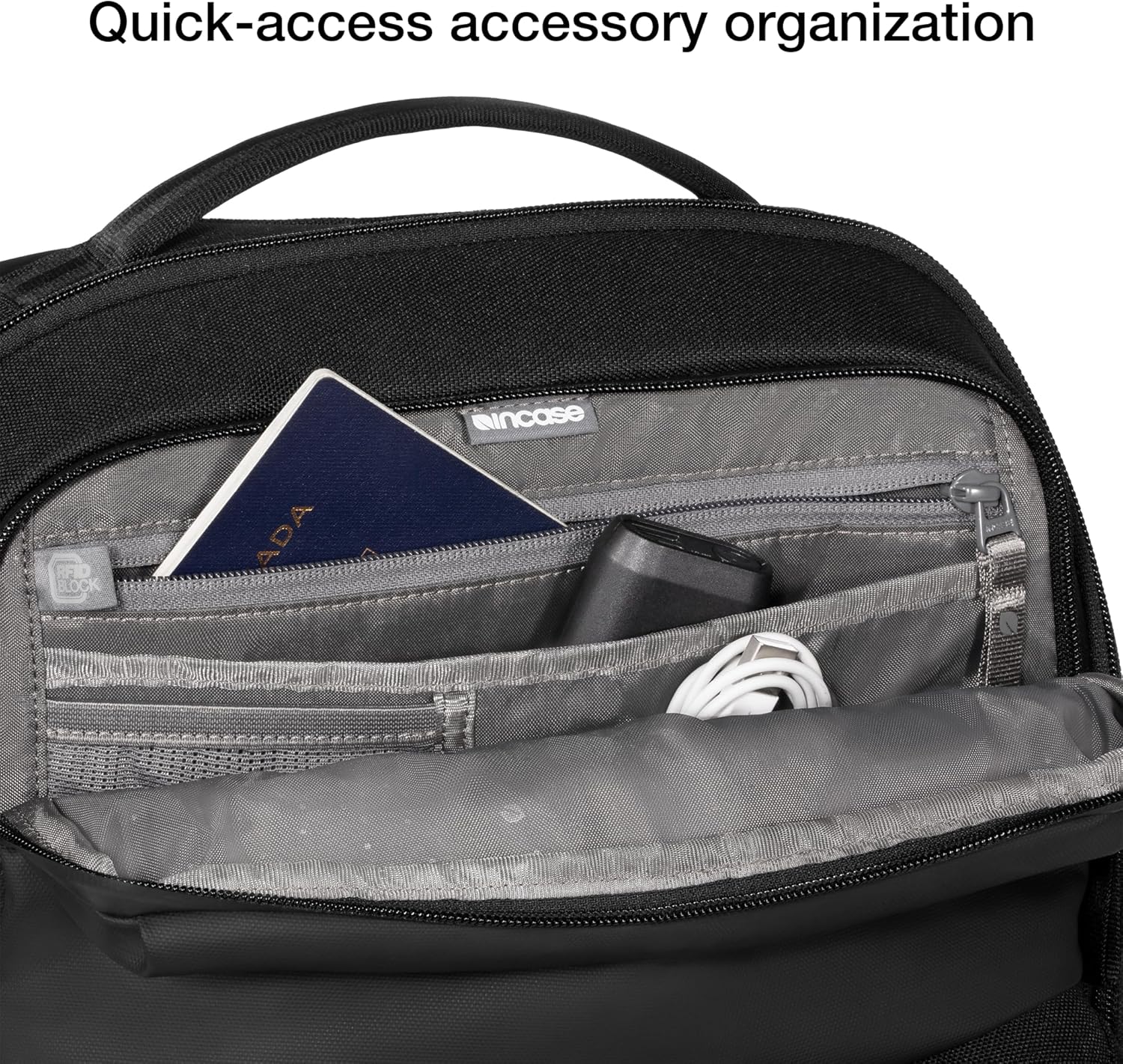 Incase A.R.C. Commuter Backpack 26L – Work and Laptop Bag – Fits up to 16 inch Laptop and MacBook – RFID Pocket, 6 Zippered Compartments, Tablet Sleeve – Everyday and Travel Backpack – Black