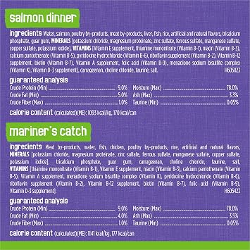 Purina Friskies Pate Variety Pack Seafood Chicken Cat Food, 48 Ct, 5.5 oz | Smooth pate texture in seafood and chicken flavors delivers complete balanced nutrition, supports weight management